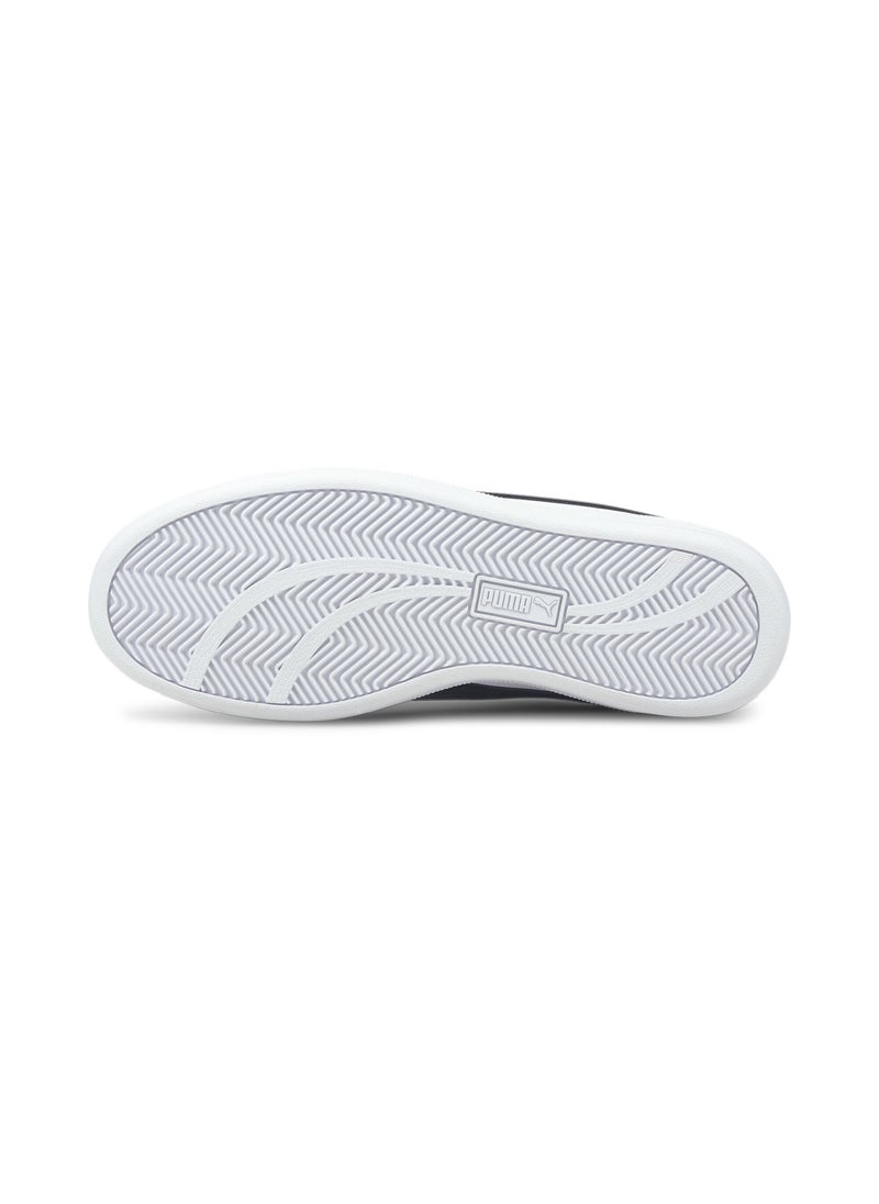 Smash Unisex White Leather Trainers
