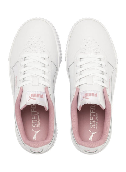 Carina L Youth Girls White Casual Lace Up Sneakers