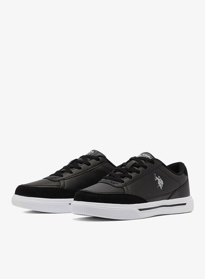 Men's Black Low-Top Sneakers - Lightweight Shoes Lace-Up Design, Comfortable for Everyday Outfits