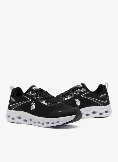 Men's Black Low-Top Sneakers - Lightweight Shoes Lace-Up Design, Comfortable for Everyday Outfits
