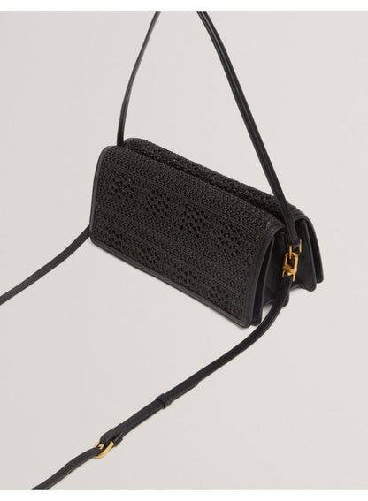 RAFFIA STRAW ELONGATED SHOULDE
