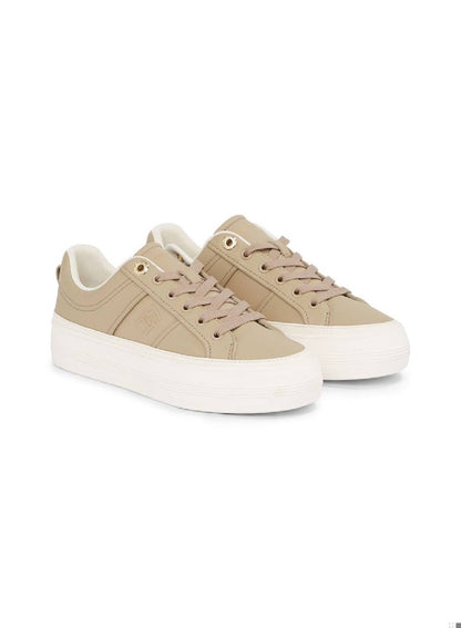 Leather Flatform Sneakers