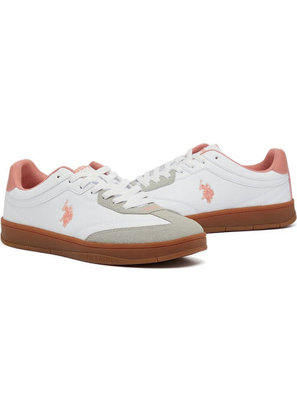 Women's White Low-Top Sneakers - Lightweight Timeless Lace-Up Style, Ideal for Casual Outings
