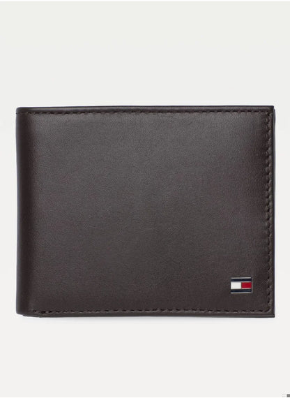 Men's Small Bifold Wallet - Leather, Brown