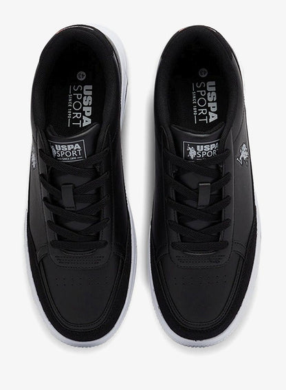 Men's Black Low-Top Sneakers - Lightweight Shoes Lace-Up Design, Comfortable for Everyday Outfits