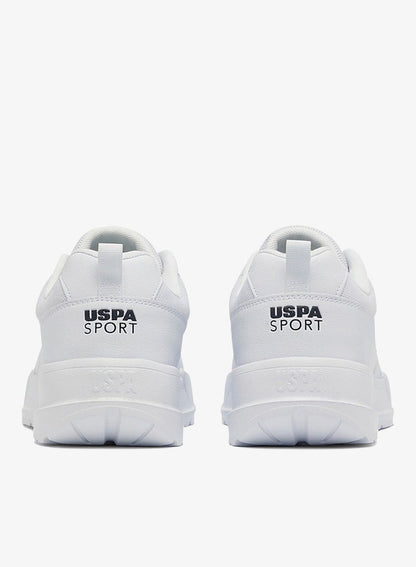 Men's White Low-Top Sneakers - Lightweight Shoes Lace-Up Design, Comfortable for Everyday Outfits