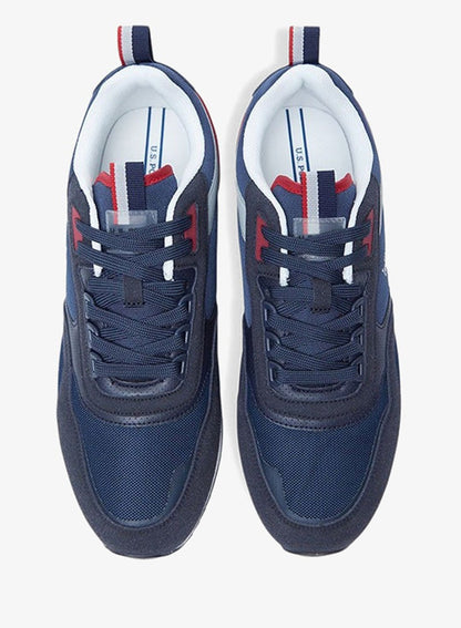 Men's Navy Low-Top Sneakers - Lightweight Shoes Timeless Lace-Up Style, Ideal for Casual Outings
