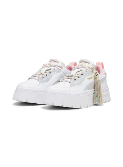 Mayze Stack Womens White Fashion Sneakers
