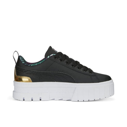 Mayze Vacay Queen Youth Girls Black Platform Sneakers