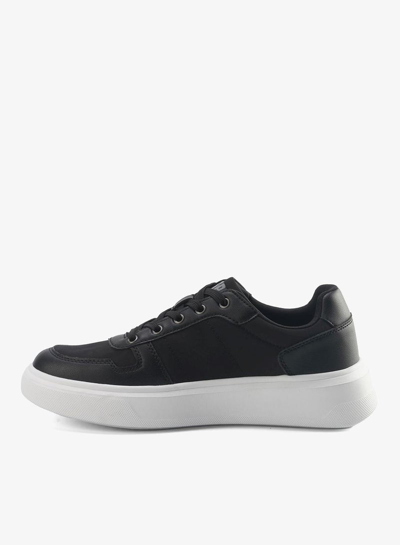 Men's Black Low-Top Sneakers - Lightweight Shoes, Minimalist Designed for Style