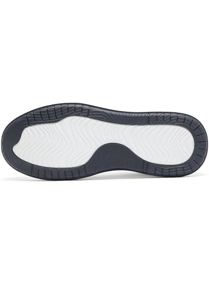 Men's White Low-Top Sneakers - Classic Design with Navy and Beige Accents, Durable and Comfortable Casual Shoes