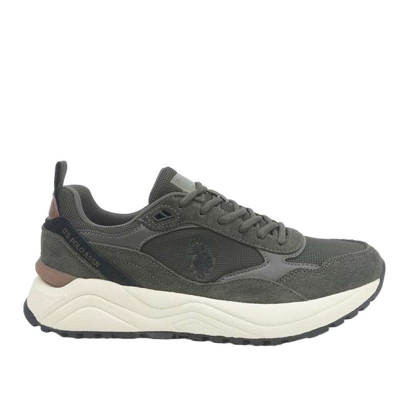 Men's Khaki Low-Top Sneakers - Lightweight Shoes Timeless Lace-Up Style