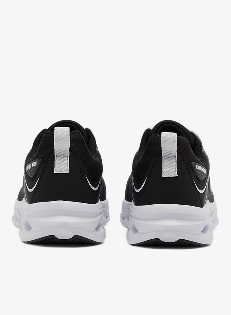 Men's Black Low-Top Sneakers - Lightweight Shoes Lace-Up Design, Comfortable for Everyday Outfits