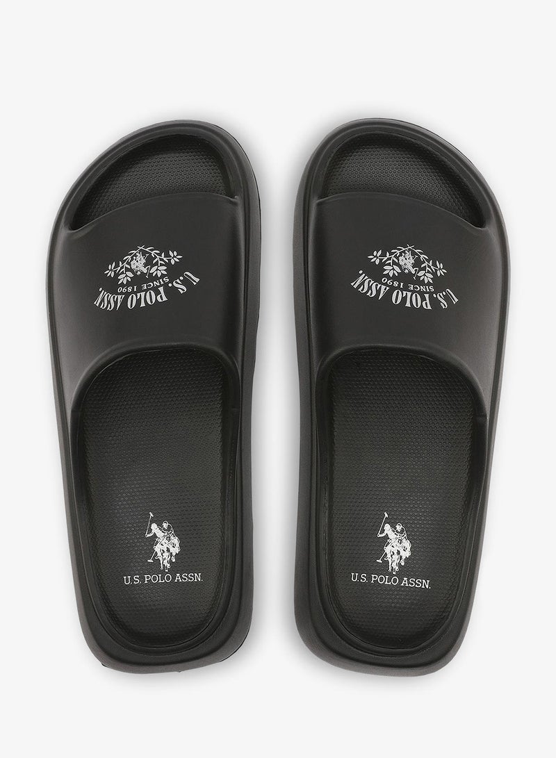 Women's Black Slides - Stylish Perfect for Casual Outfit