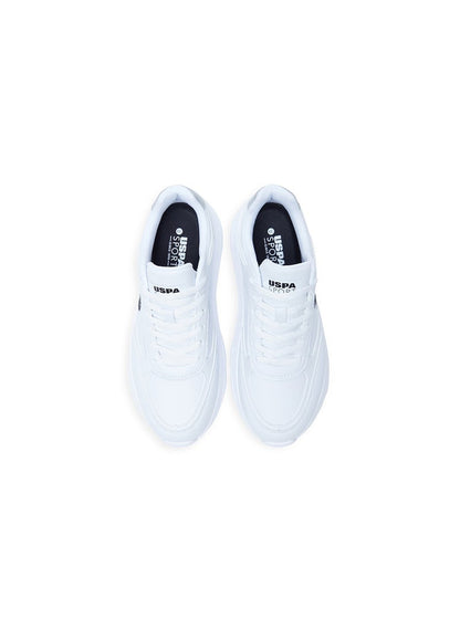 Women's White Low-Top Sneakers - Lightweight Lace-Up Design, Comfortable for Everyday Outfits