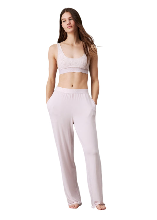 Women's Pants Pyjama Set - Modal, White