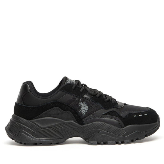 Women's Black Sneakers - Bold Rugged Style with Durable Sole for Outdoor Wear