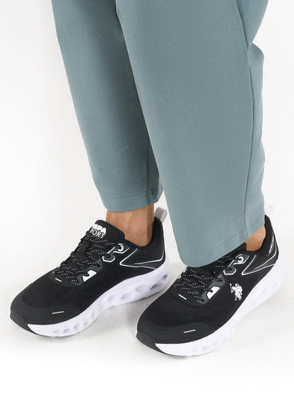 Men's Black Low-Top Sneakers - Lightweight Lace-Up Design, Comfortable for Everyday Outfits