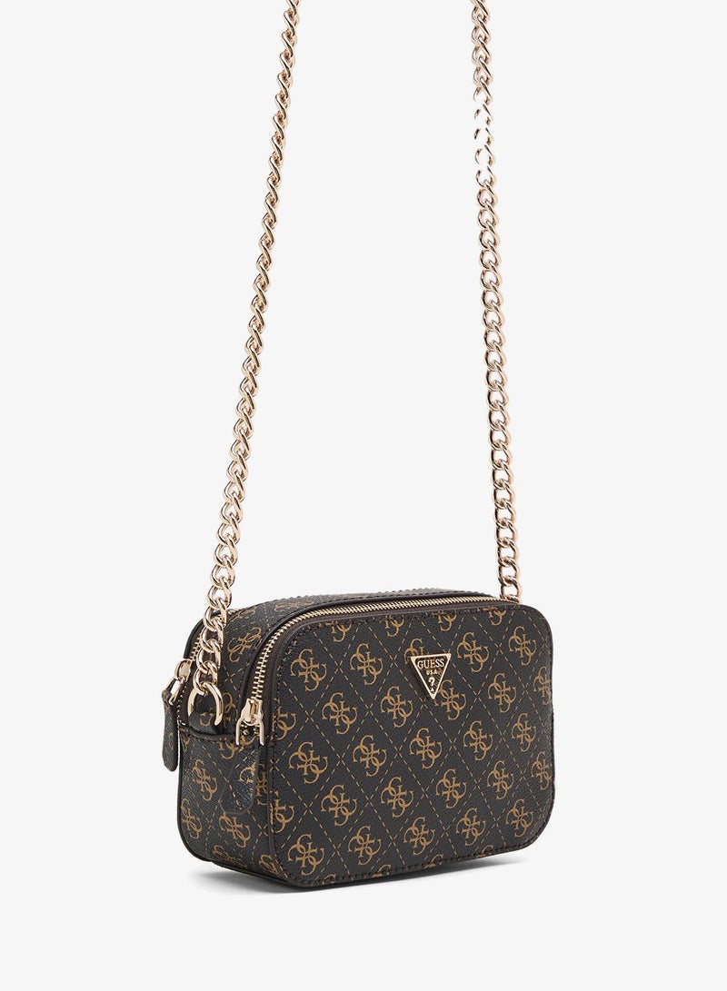 Noelle Logo Detail Zip Through Crossbody