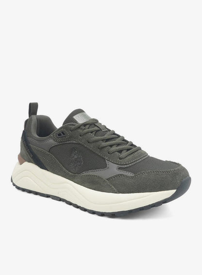 Men's Khaki Low-Top Sneakers - Lightweight Shoes Timeless Lace-Up Style
