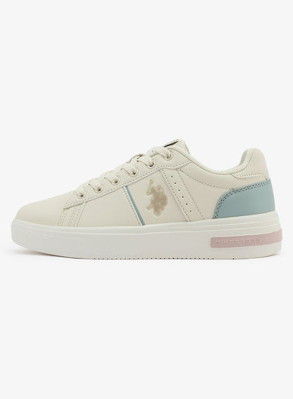 Women's Beige Low-Top Sneakers - Lightweight Modern Design Shoes for All-Day Comfort