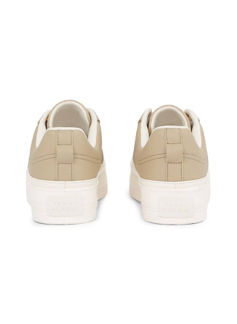 Leather Flatform Sneakers