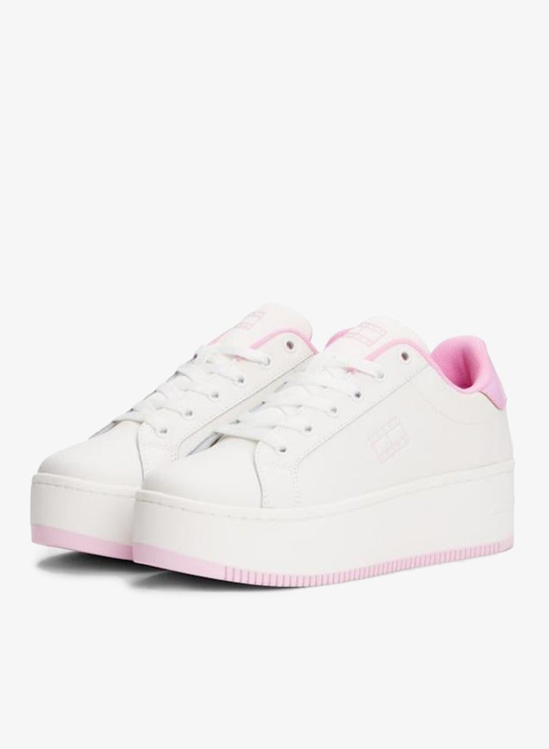 Flatform Patent Lace Ups Sneakers