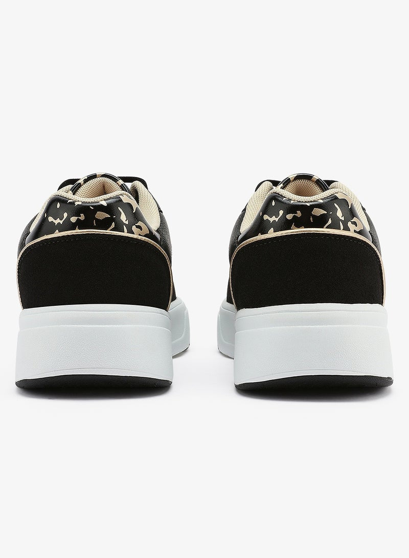 Women's Black Sneakers - Bold Rugged Style Shoes with Durable Sole for Outdoor Wear