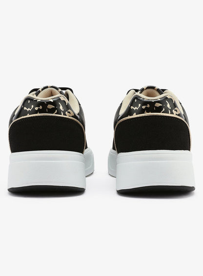 Women's Black Sneakers - Bold Rugged Style Shoes with Durable Sole for Outdoor Wear