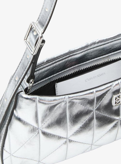 Quilted Metallic Shoulder Bag