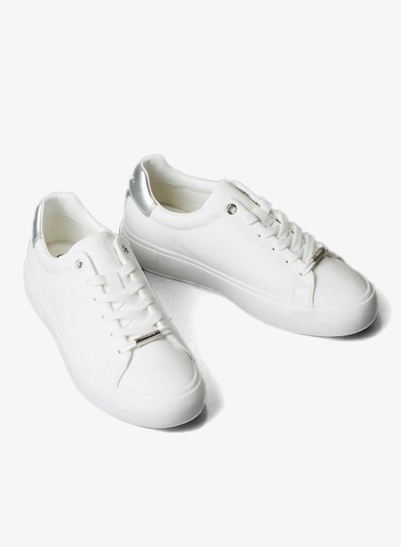 Leather Metallic Backtab Trainers