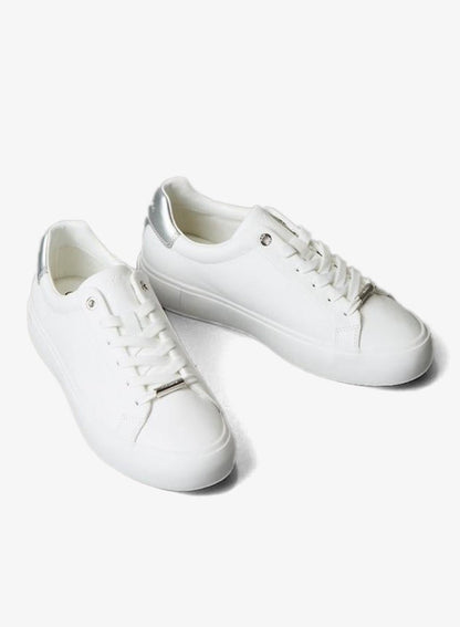 Leather Metallic Backtab Trainers