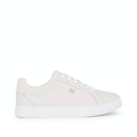 Women's Essential Leather Cupsole Court Trainers -  Leather upper, Light Blue