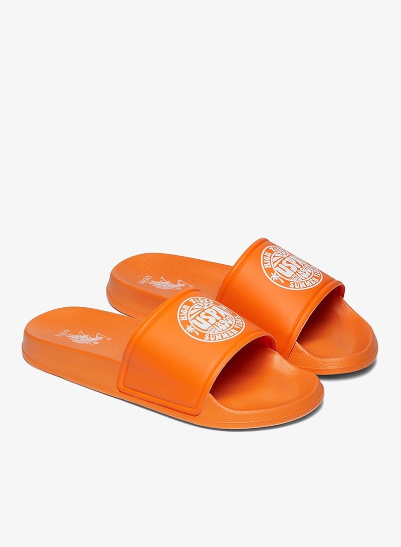 Women's Orange Slides - Lightweight, Comfortable Casual Shoes