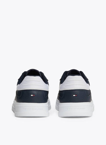 Signature Tape Textured Leather Sneakers