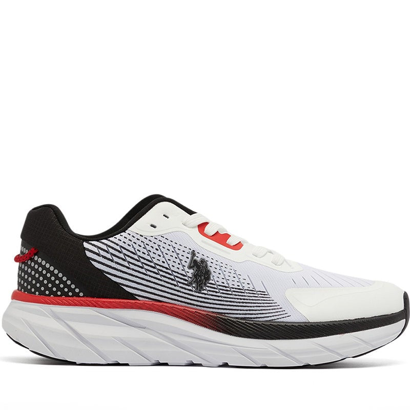 Men's White Low-Top Sneakers - Lightweight Lace-Up Design, Comfortable for Everyday Outfits