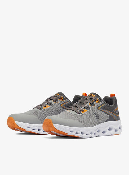 Men's Grey Low-Top Sneakers - Lightweight Shoes Lace-Up Design, Comfortable for Everyday Outfits