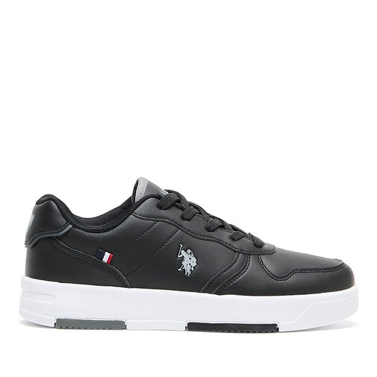 Women's Black Low-Top Sneakers - Lightweight With White Sole , Comfortable Casual Shoes