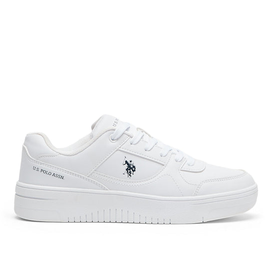 Women's All-White Low-Top Sneakers - Classic Minimalist Design, Comfortable Everyday Casual Shoes