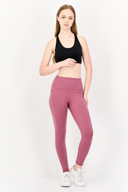 Women Sportswear Fit Training Leggings, Mauve