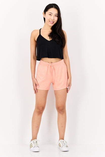 Women Sportswear Fit Outdoor Shorts, Peach