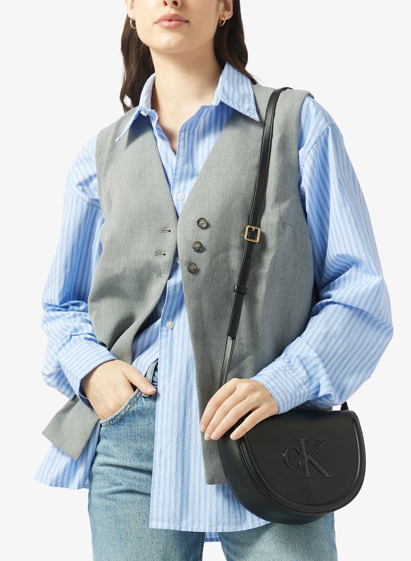 Logo Raised Saddle Crossbody