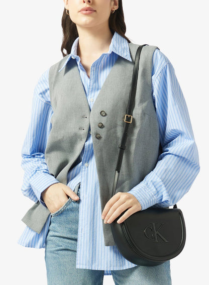 Logo Raised Saddle Crossbody