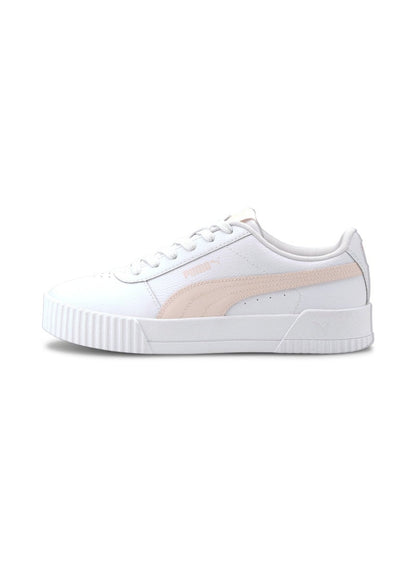 Carina Womens White Casual Lace Up Sneakers