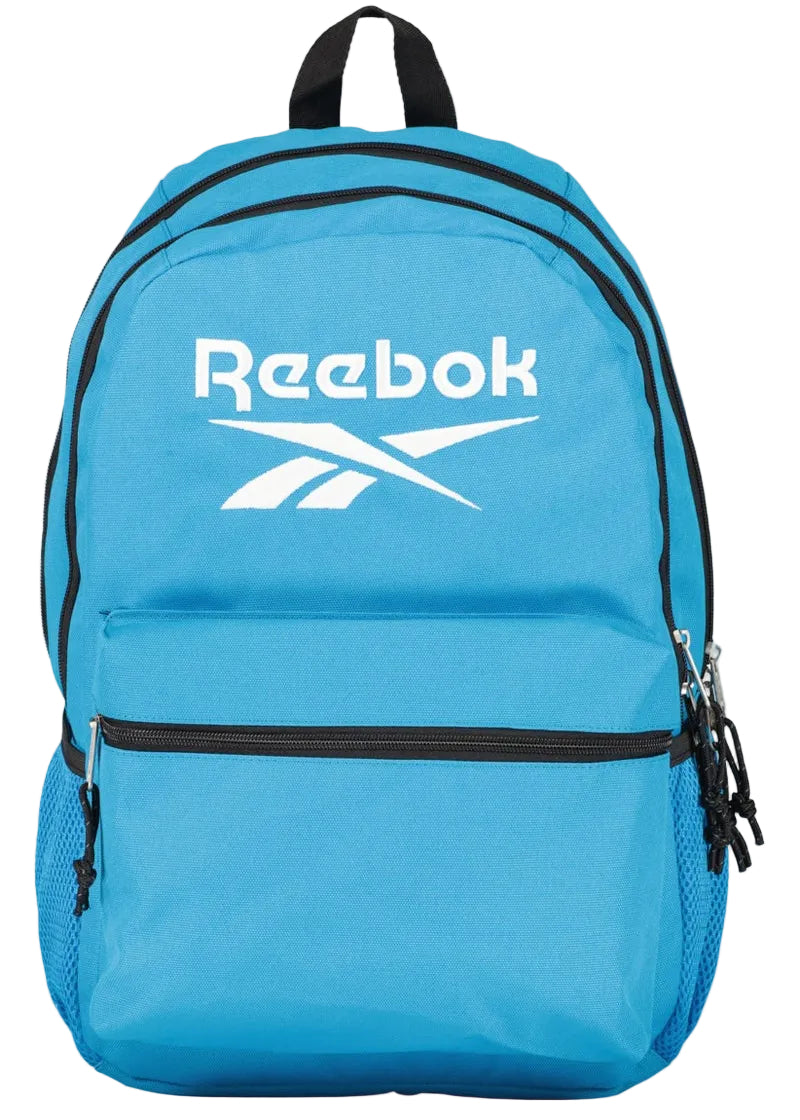 Men Embroidered Logo Backpack, Aqua Blue