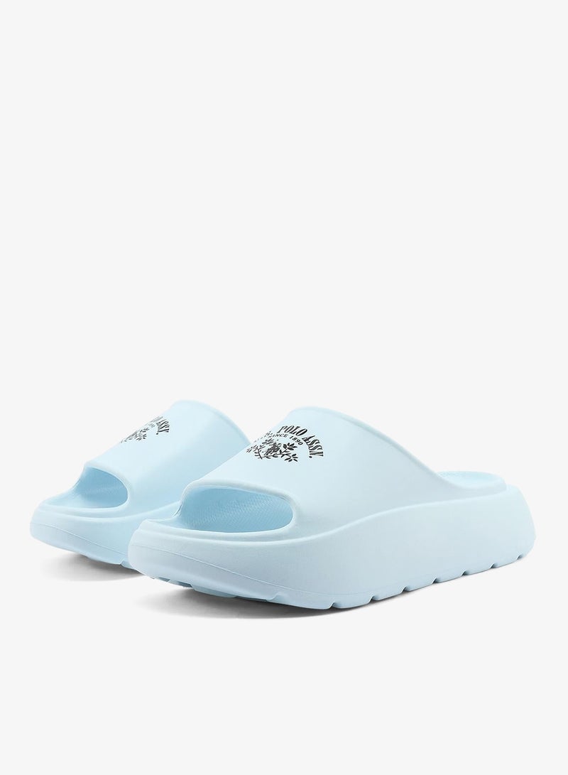 Women's Light Blue Slides - Stylish Perfect for Casual Outfit