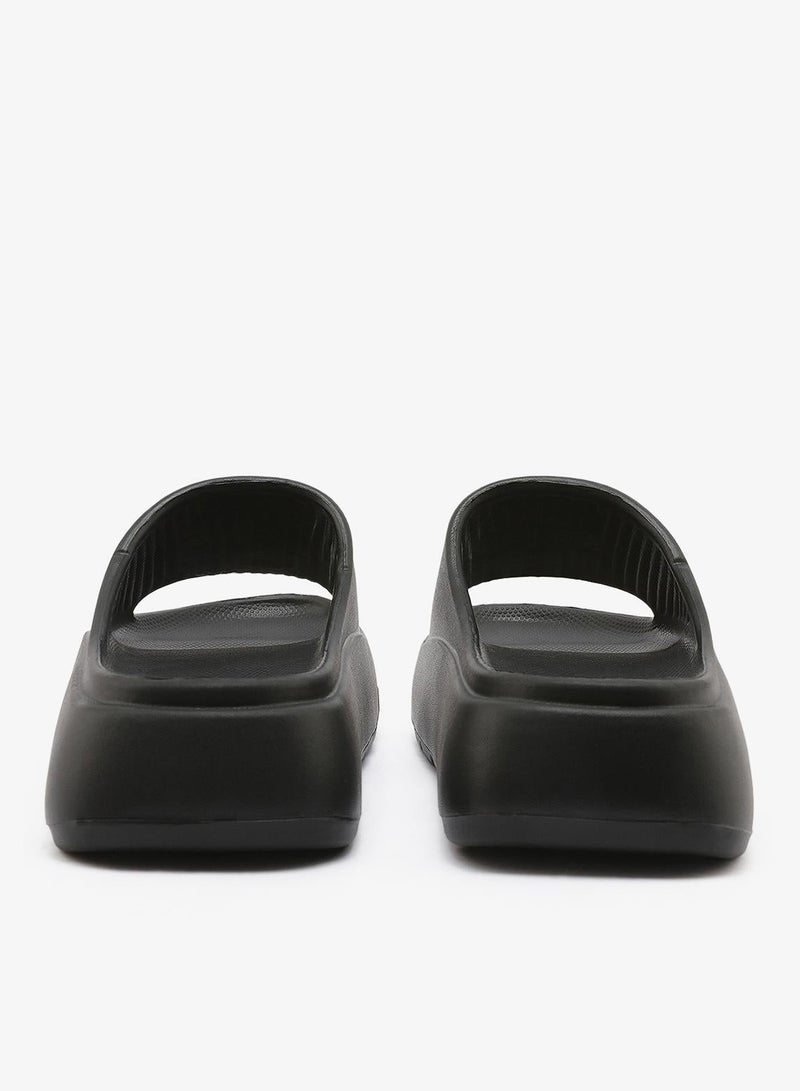 Women's Black Slides - Stylish Perfect for Casual Outfit