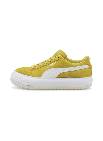 Suede Mayu Womens Yellow Platform Sneakers