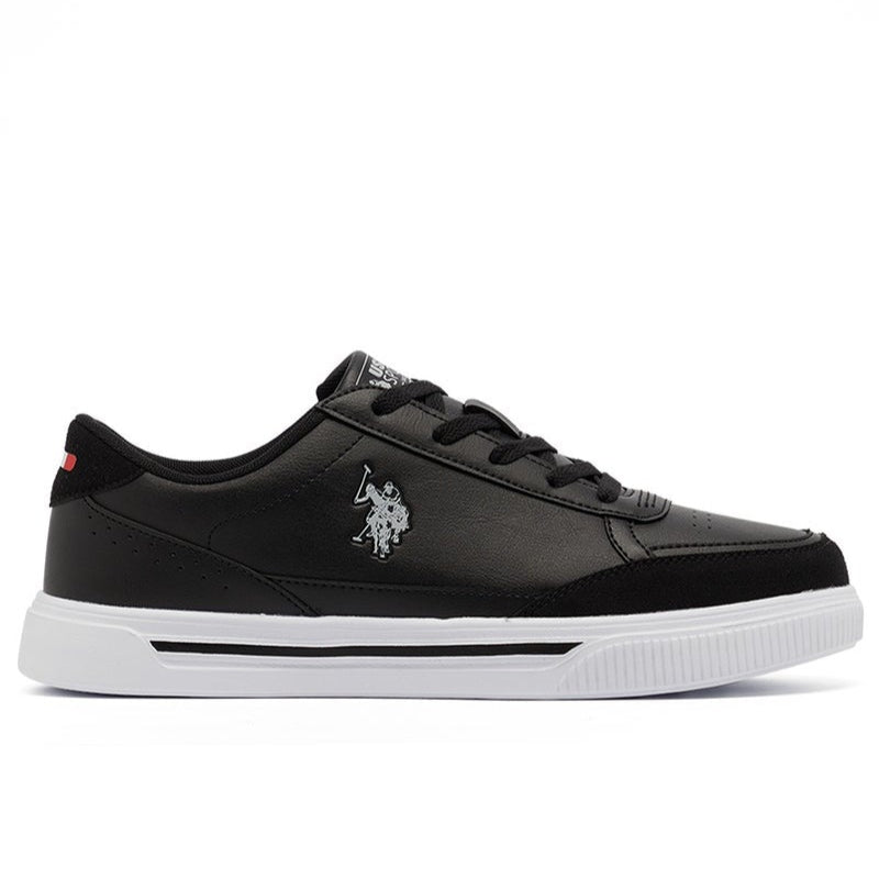 Men's Black Low-Top Sneakers - Lightweight Lace-Up Design, Comfortable for Everyday Outfits