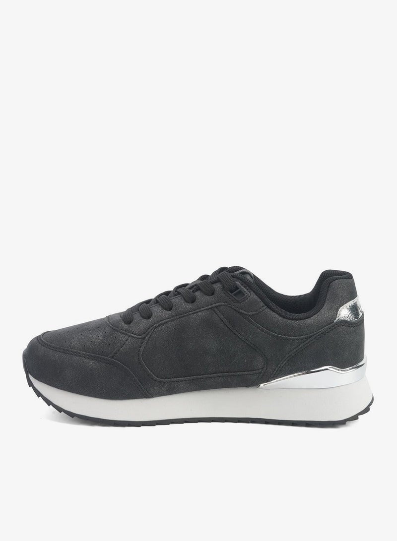 Women's Black Lightweight Shoes Sneakers - Comfortable Casual Shoes for Everyday Wear